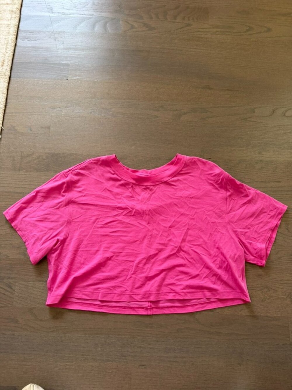 Lululemon All Yours Organic Cotton-Blend Cropped T-Shirt Pink Size 6